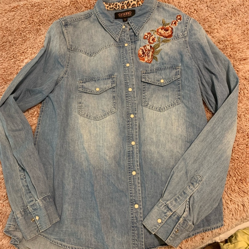 Button down denim shirt